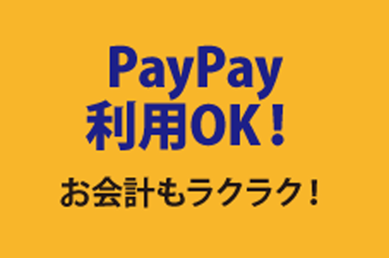 PayPay・ICカードなどキャッシュレス決済対応